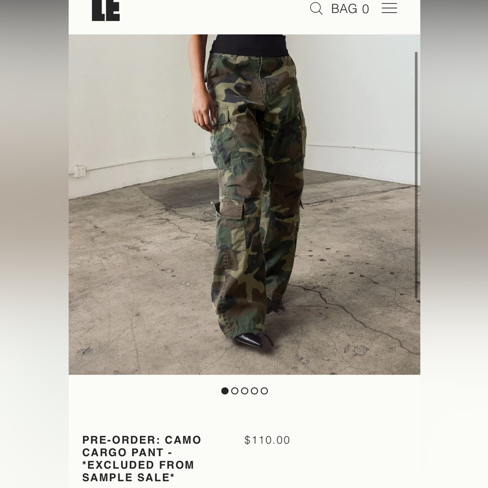 NWT- Local European Camo Cargo (S/M)